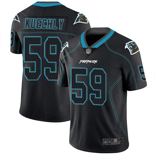 Carolina Panthers Limited Lights Out Black Men Luke Kuechly Jersey NFL Football #59 Rush->women nfl jersey->Women Jersey